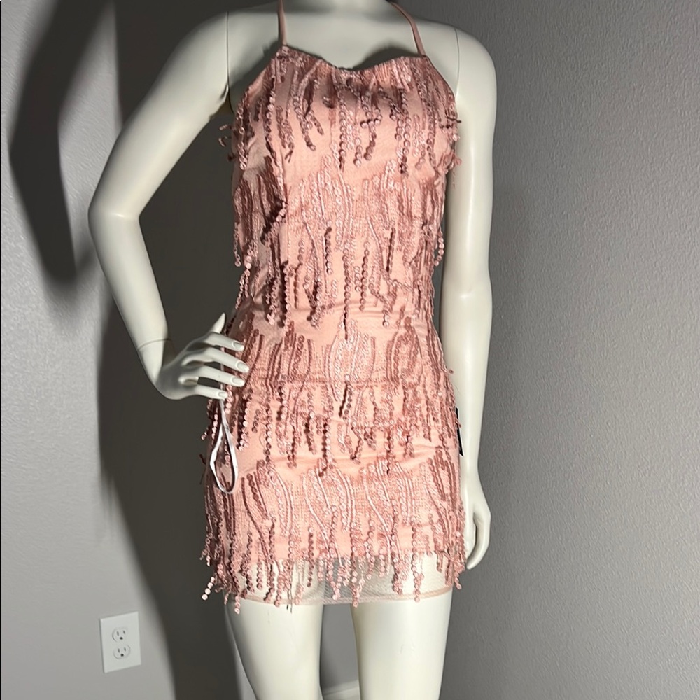 Lulus Blush Pink Dress Size XS Short Strappy Lined Women's Size XS NEW NWT